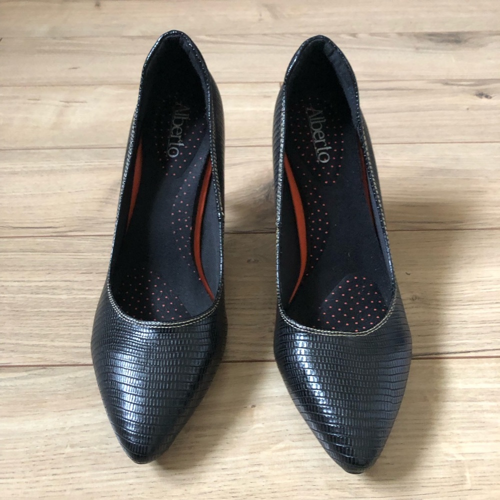 Women’s Alberto Black High Heel Pump shoes size 38